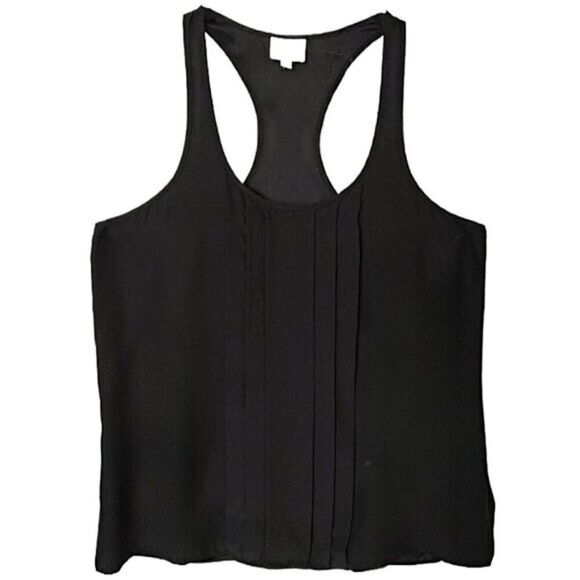 Parker Tops - Parker silk pleated tank top blouse S